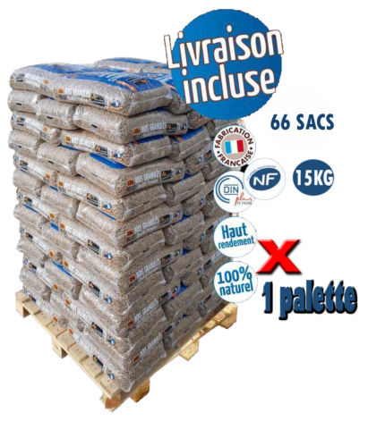 Woodstock Premium Holzpellets, Palette mit 66 Säcken à 15 kg